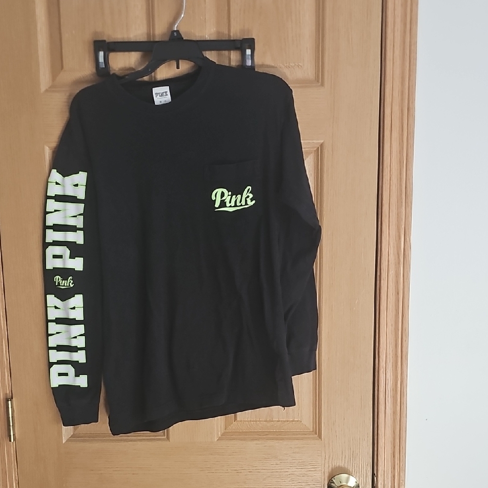 PINK Victoria's Secret Black Long Sleeve Shirt